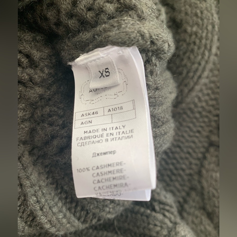 Agnona luxury 100% cashmere cable knit sweater - Picture 4 of 5